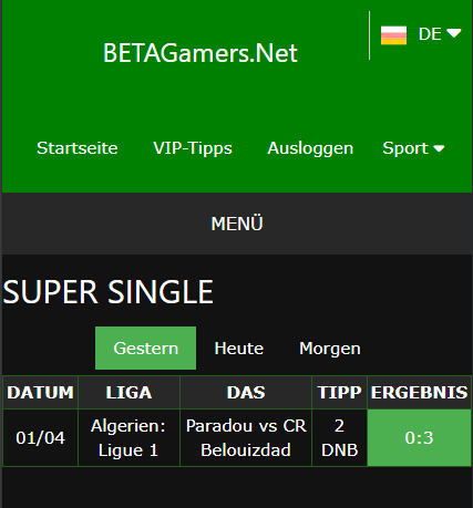 vip Wettscheine gewonnen